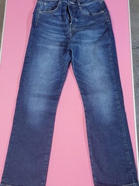 Zara Women's Dark Blue Straight Leg Jeans